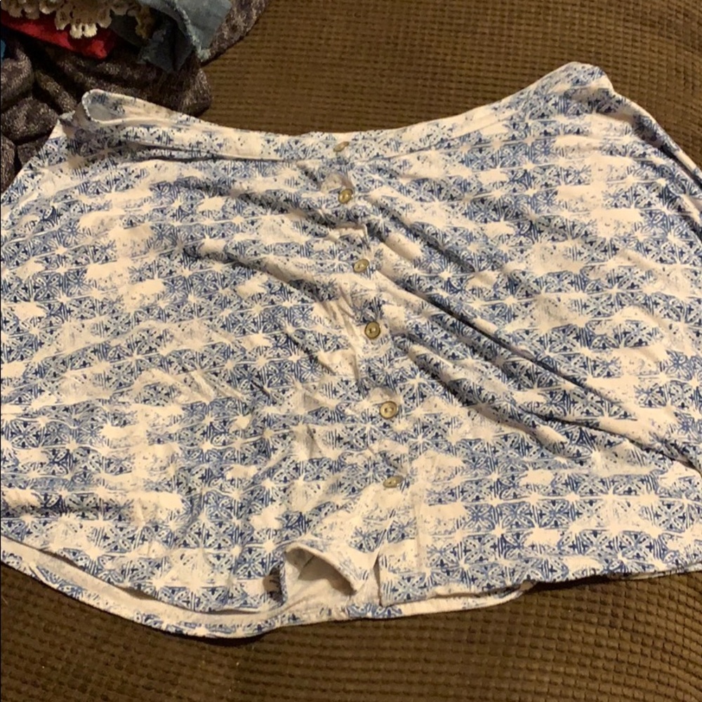 Blue and White skirt. Size L